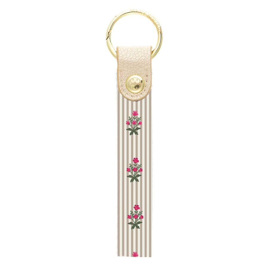 Keychain (cottage stripes)