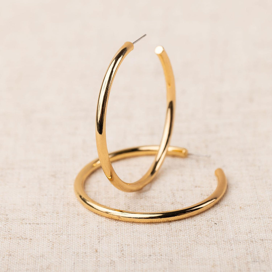 Salem Shiny Gold Earrings
