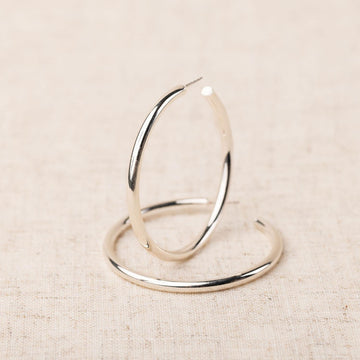 Salem Shiny Silver Earrings