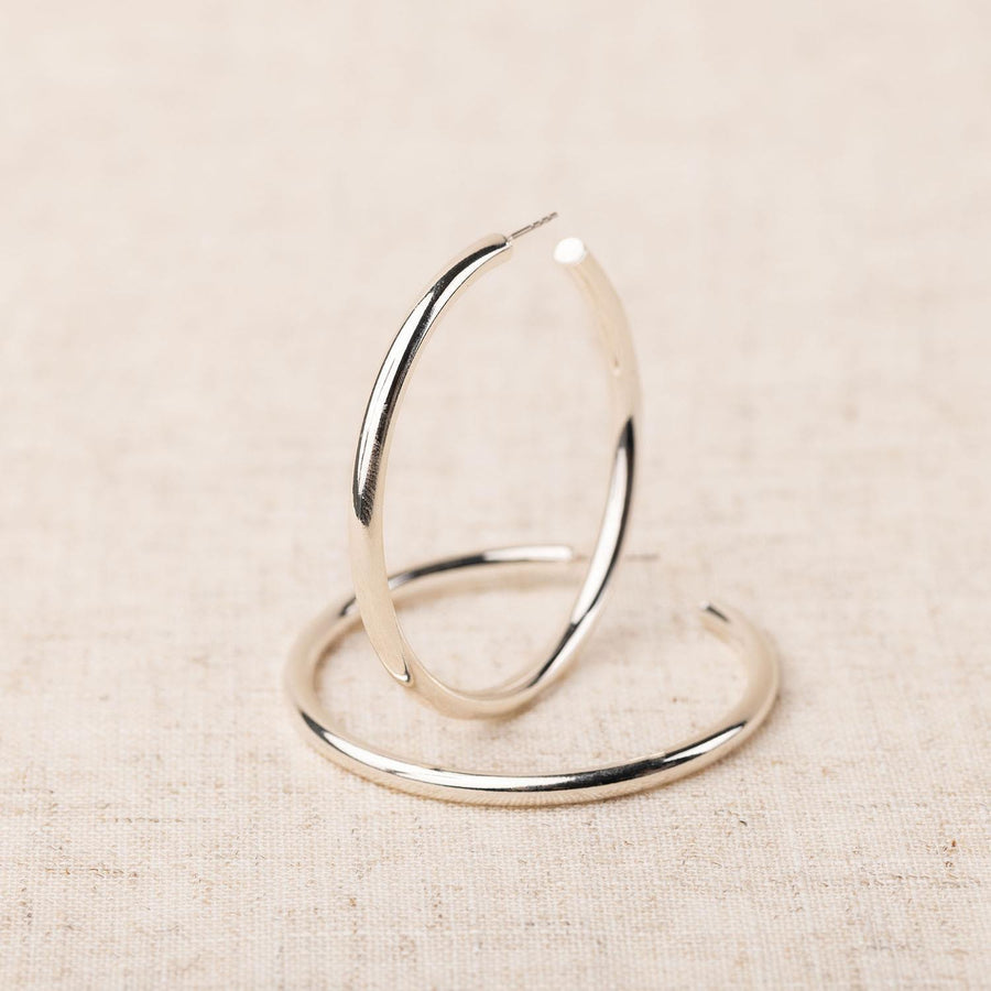 Salem Shiny Silver Earrings
