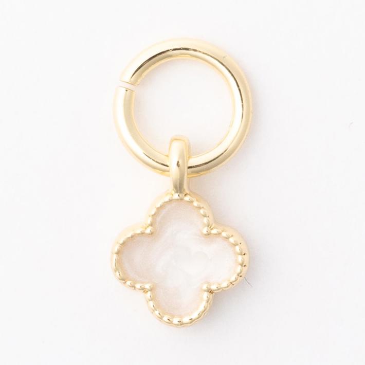 Pave Quatrefoil Charm