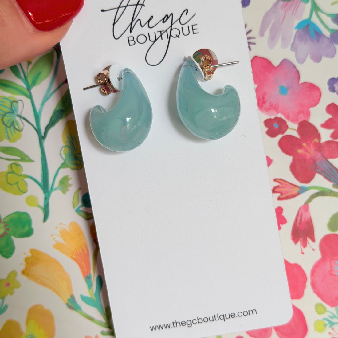 Teardrop (Sky Blue) Earring