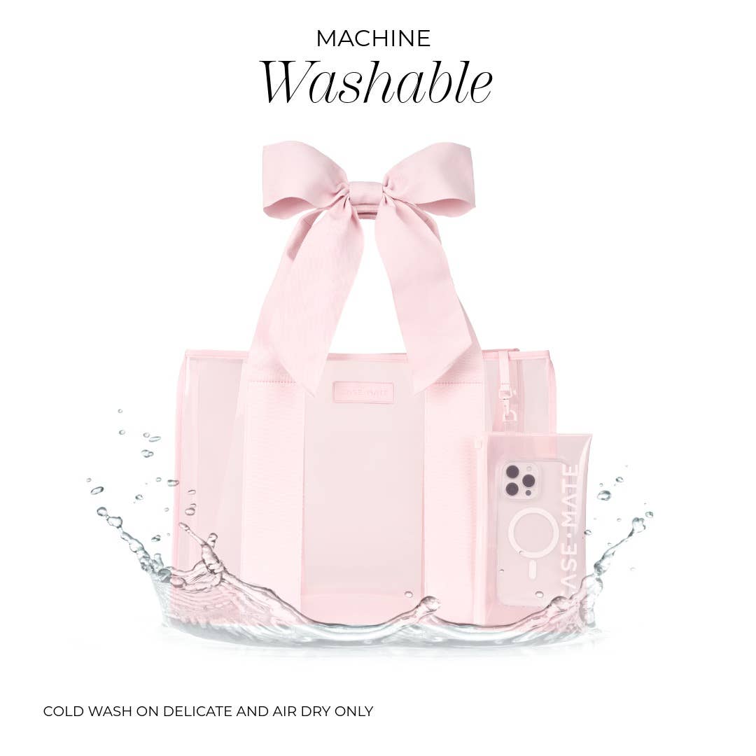Ballet Pink Bow Jelly Tote Bag, CaseMate