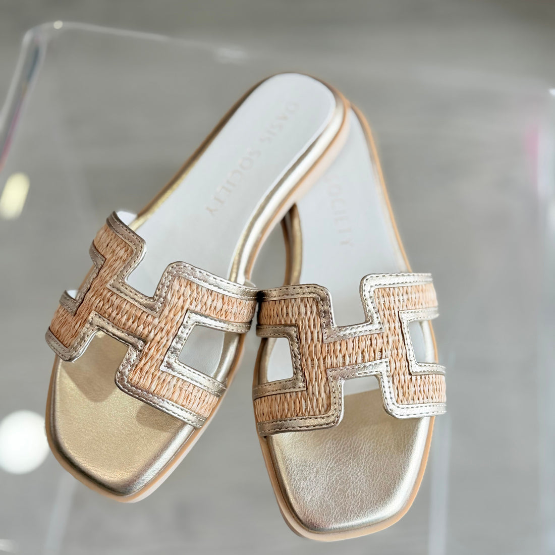 Edna Gold Cutout Slide