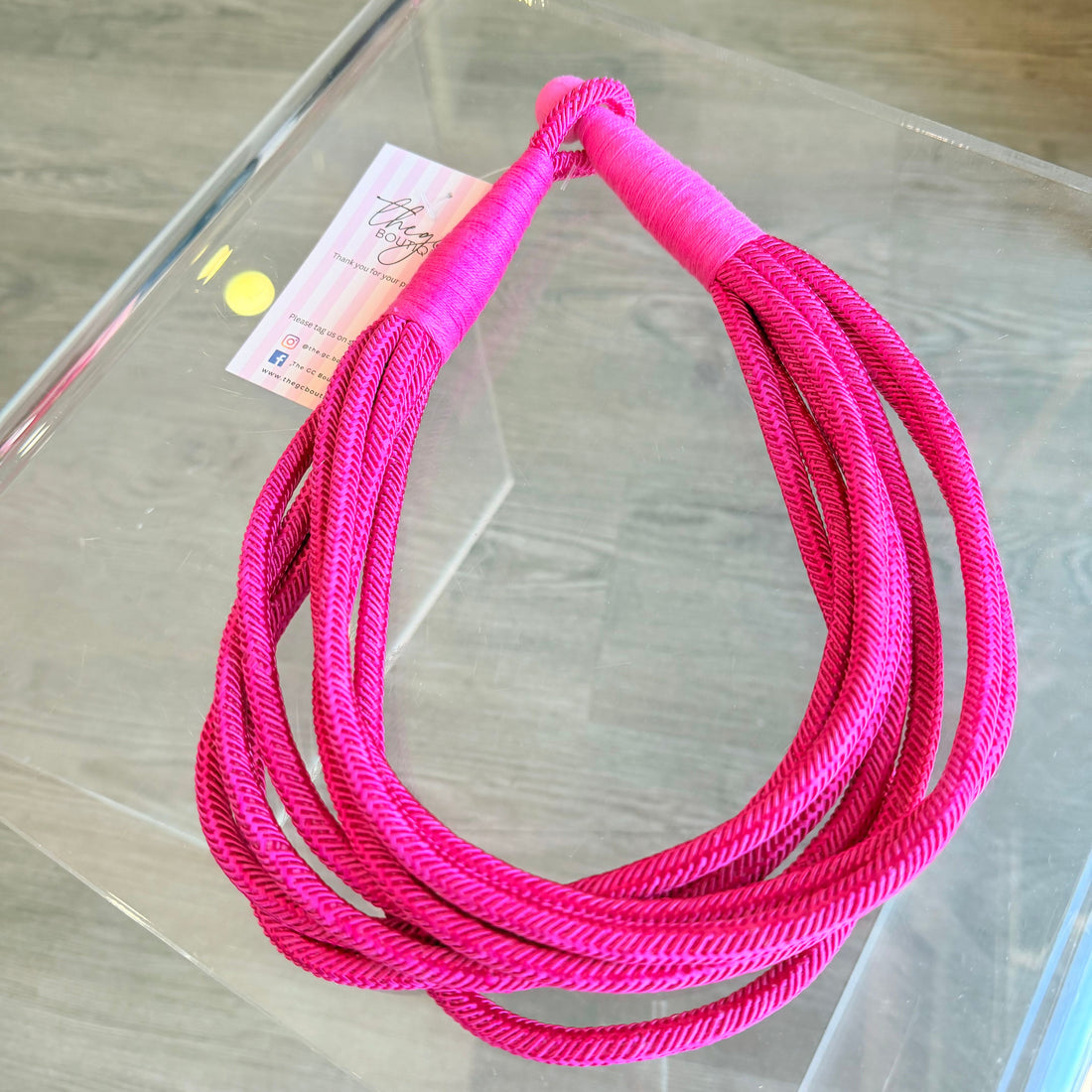 Rope Necklace (Fuchsia)