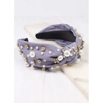 Higgins Embellished Headband GRAY
