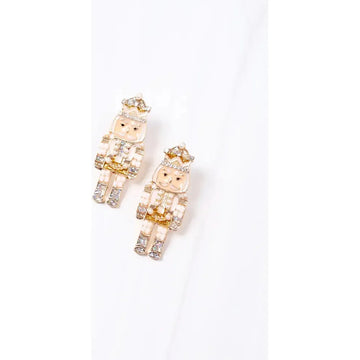 Embellished Nutcracker Earring WHITE