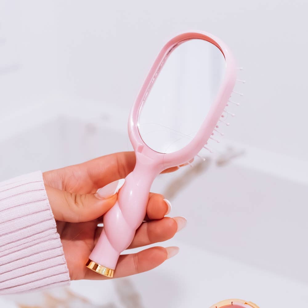 Detangler Mini Hair Brush for Medium Hair (Bubblegum Pink)