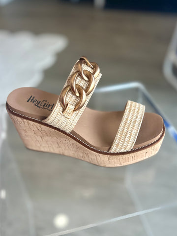 On Vacay (raffia) Wedge