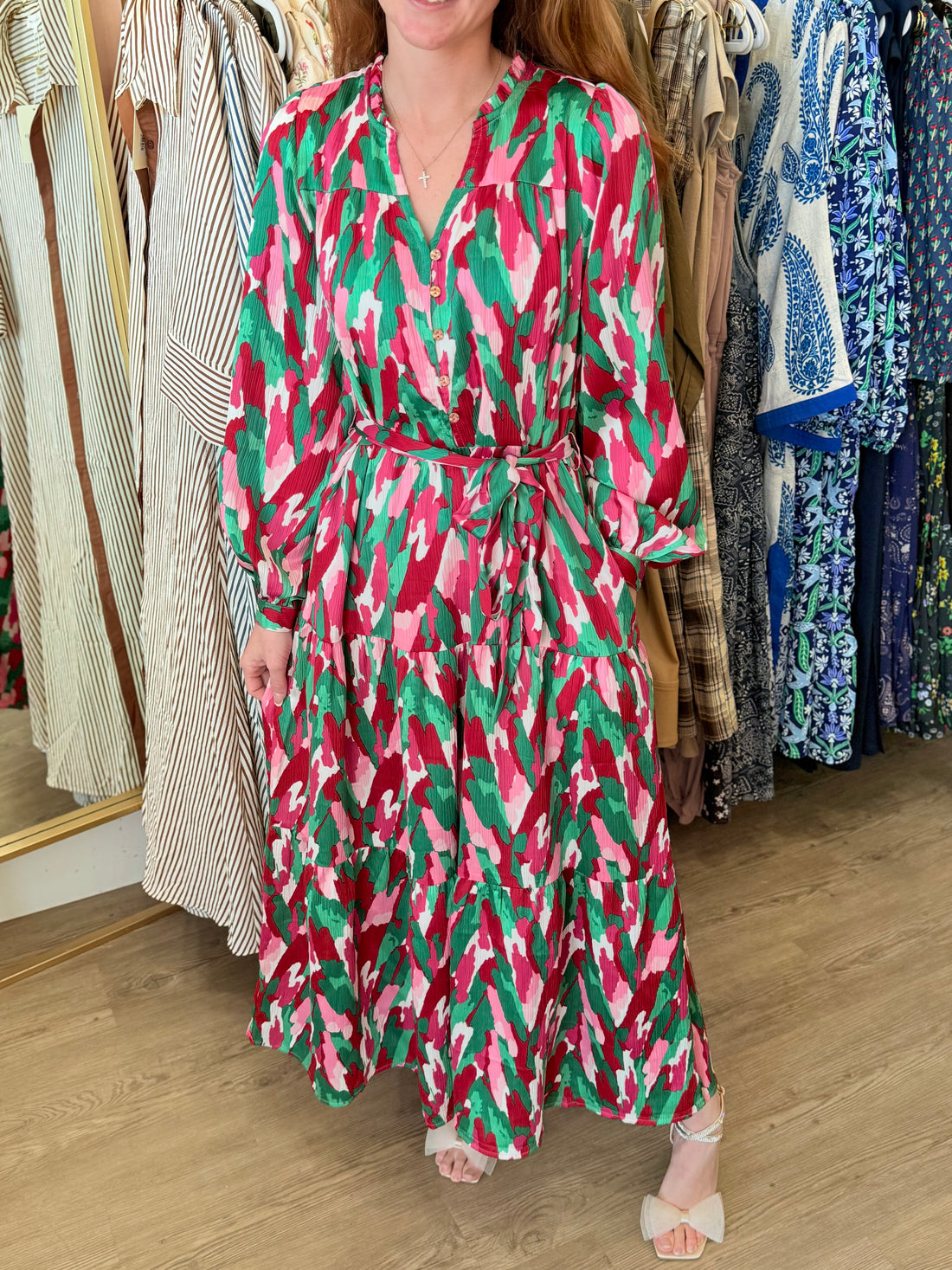 Gracelyn Twisted Pink Dress