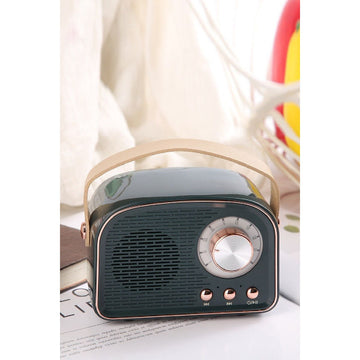 Mini Retro Radio Bluetooth Speaker (dark green)