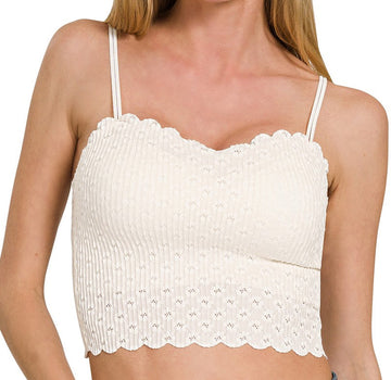 Seamless Lace Cami (cream)