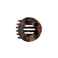 Tortoise Medium Flat Circle Hair Clip