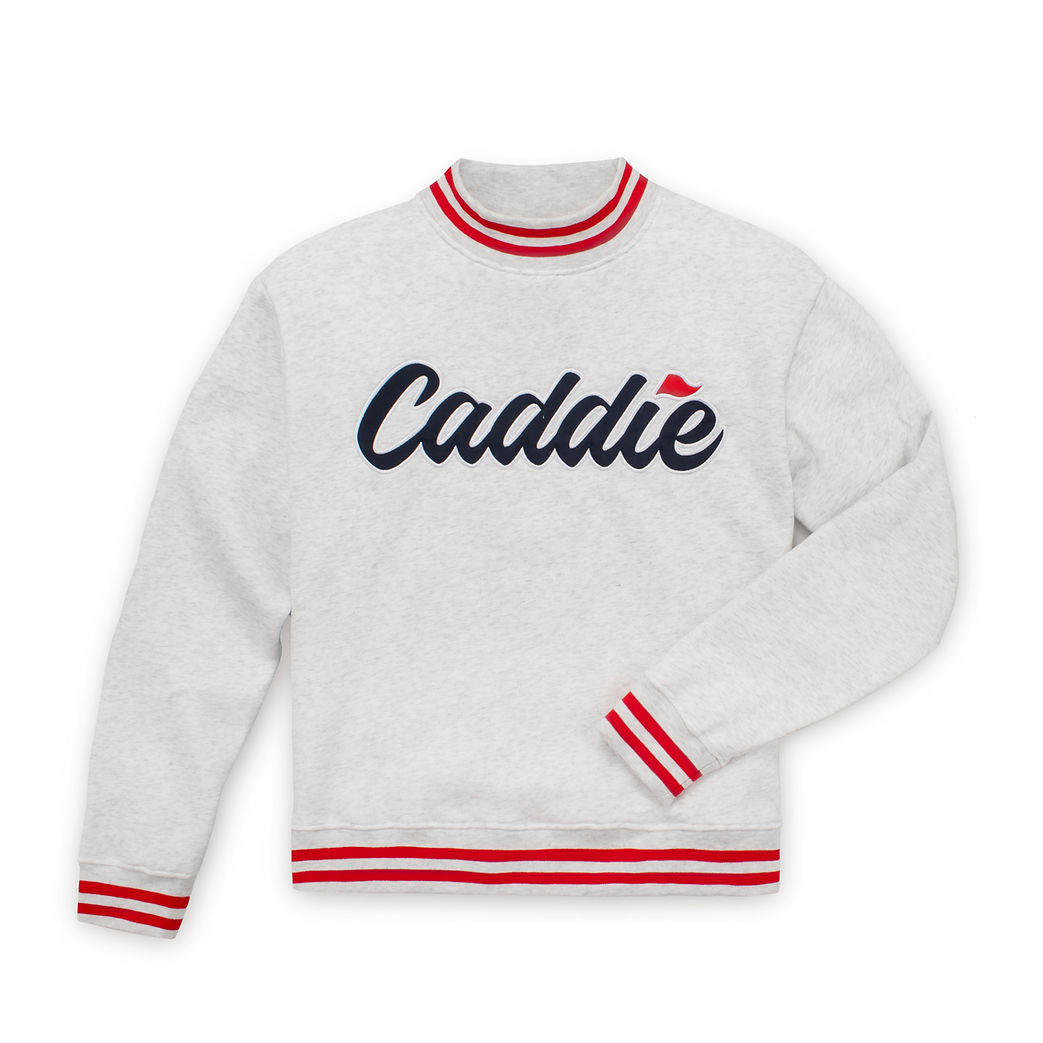 Caddie Logo Mock Neck Sweatshirt