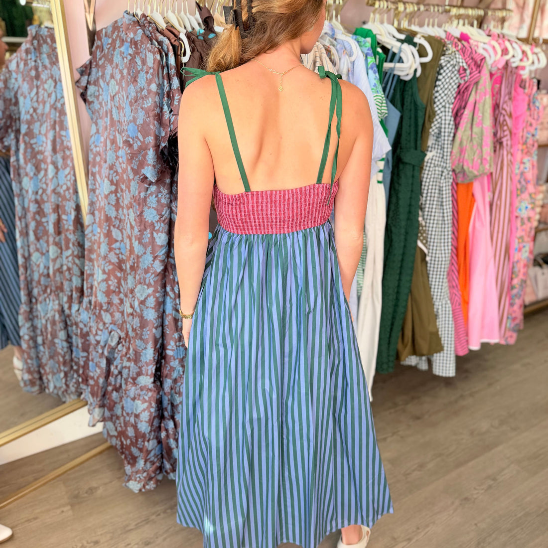Dylan Dress (Green/Blue)