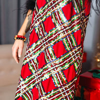 Brianna Cannon, Sequin Tartan Midi Dress 