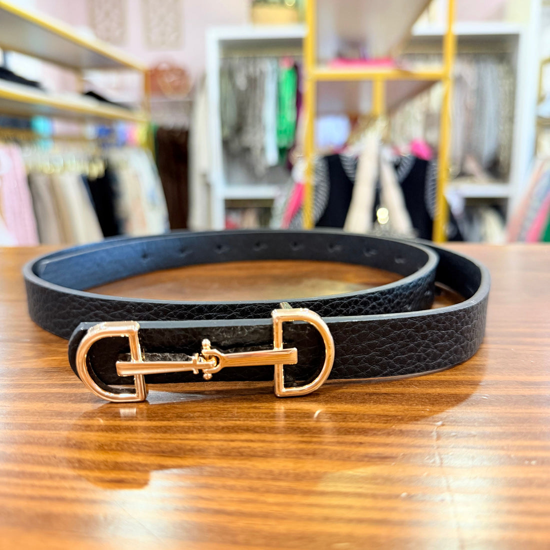 Horsebit Buckle Belt (Black)