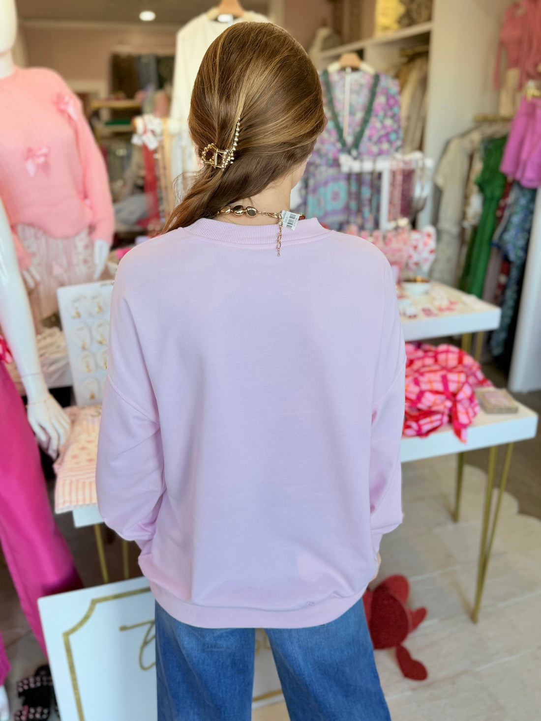 Patchwork Heart Sweatshirt