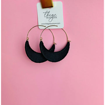 Fabric Oval Earring