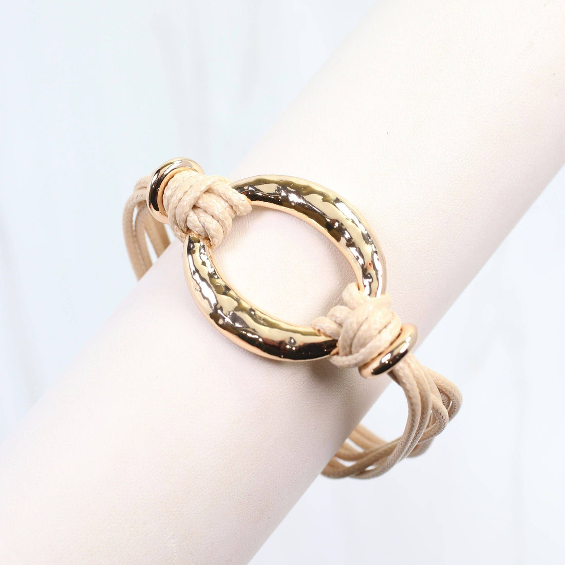 Westminster Gold Oval Corded Bracelet Ivory