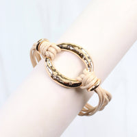 Westminster Gold Oval Corded Bracelet Ivory