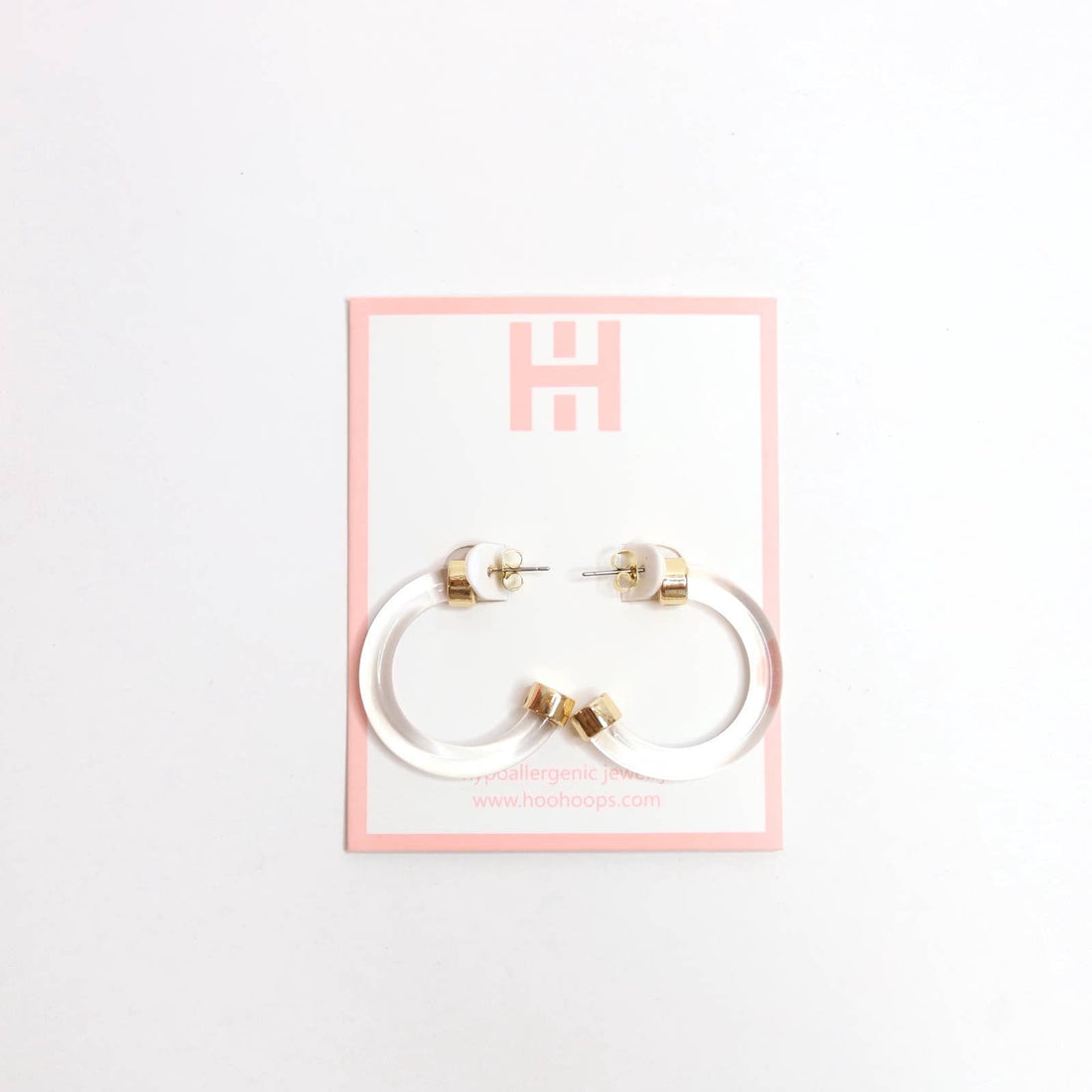 Small Acrylic Hoo Hoop Earring (Clear)