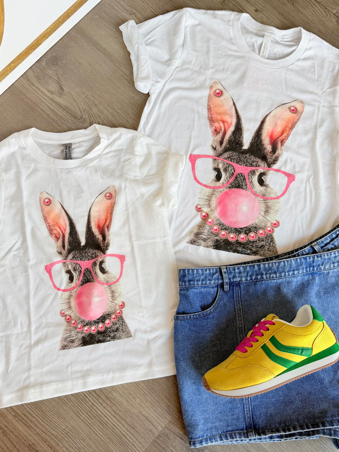 Glam Bunny Tshirt (Round Neck)