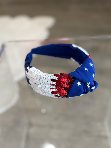 USA Sequin Headband