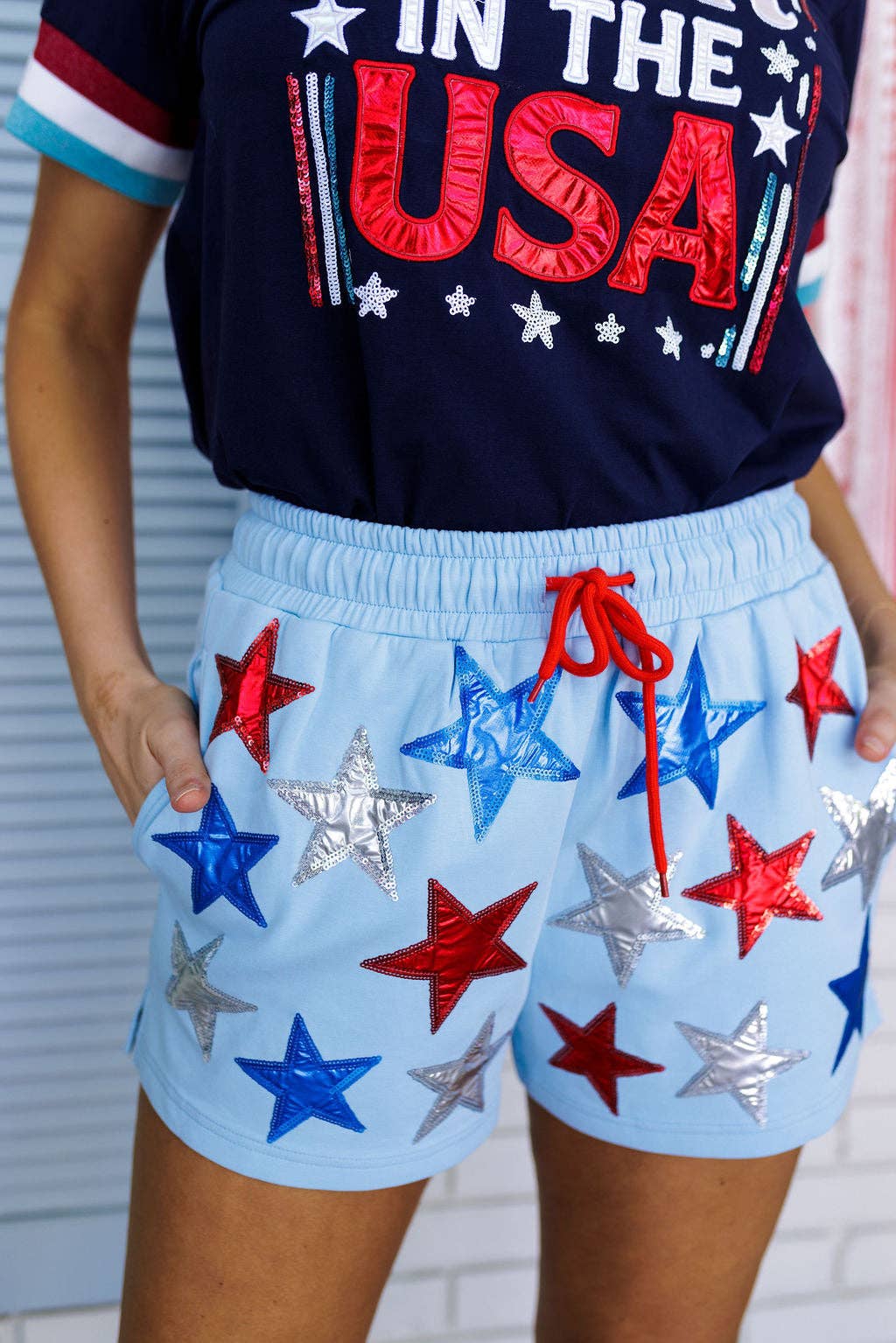 Brianna Cannon - Star Spangled Scuba Shorts