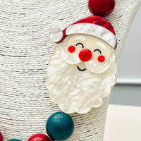 Beaded Santa Necklace