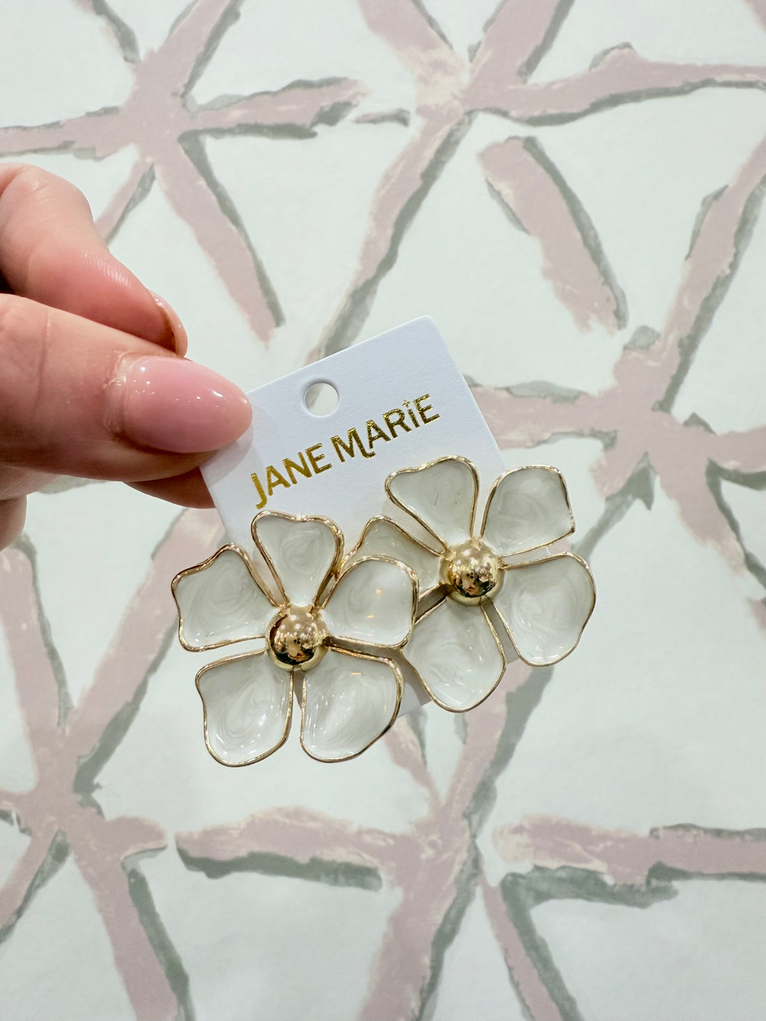 Gold Trim Earring