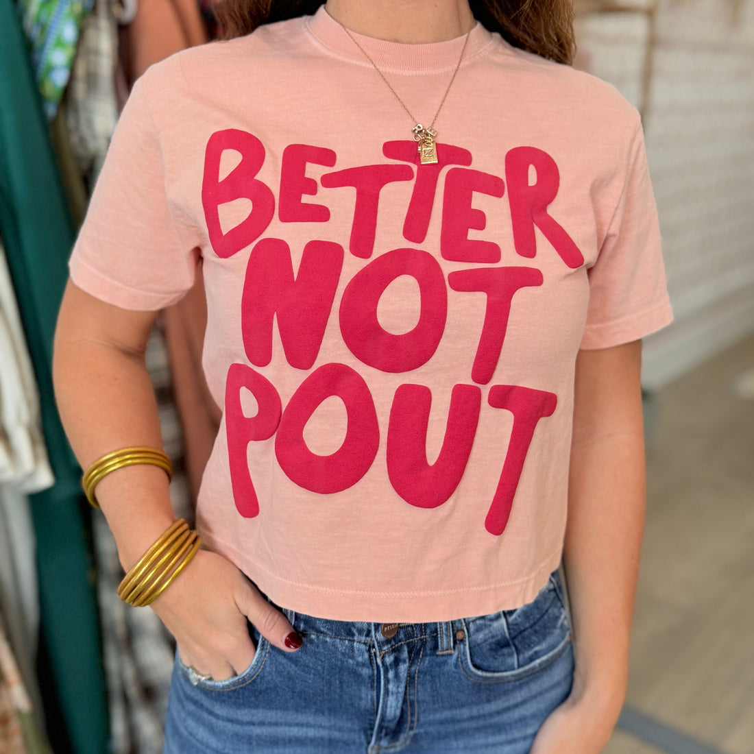 Better Not Pout Puff Crop Tee