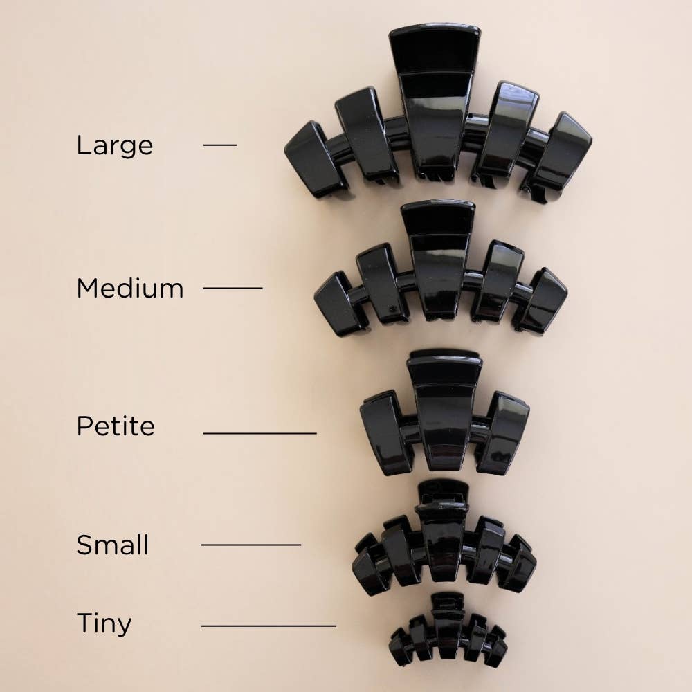 Jet Black, Petite Claw Clip