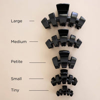 Jet Black, Petite Claw Clip