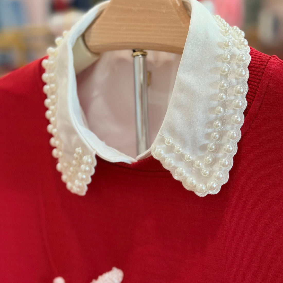 Bedazzled Fake Collar (pearl)
