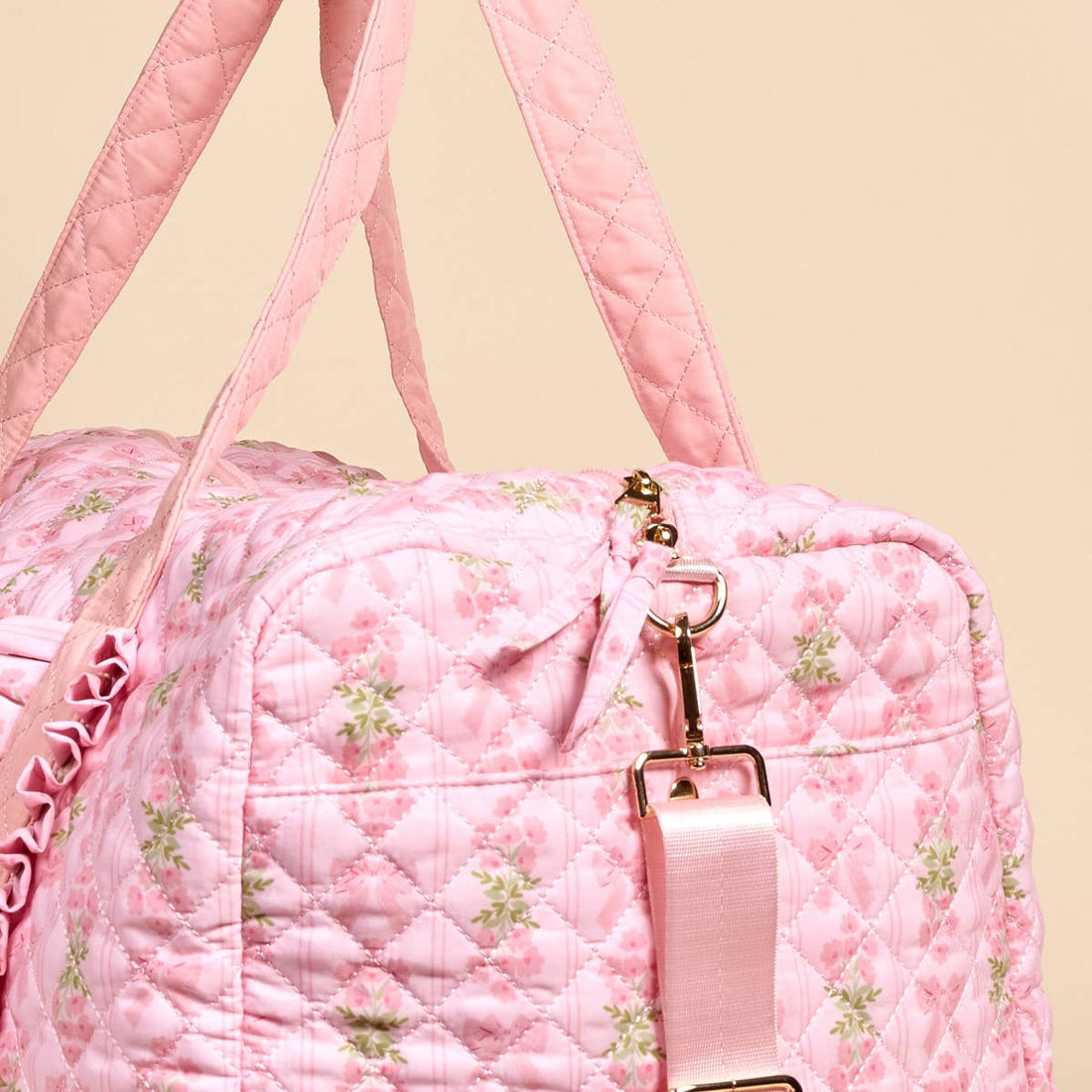 Oh So Fancy (Pink), On-the-Go Quilted Weekender
