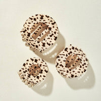 Blonde Tortoise Large Flat Circle Hair Clip