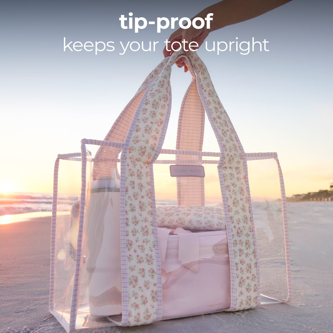 Quilted Ditsy Floral Jelly Tote Bag, CaseMate