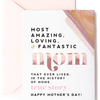 Most Amazing & Loving Mom - Sweet Mother's Day Greeting Card