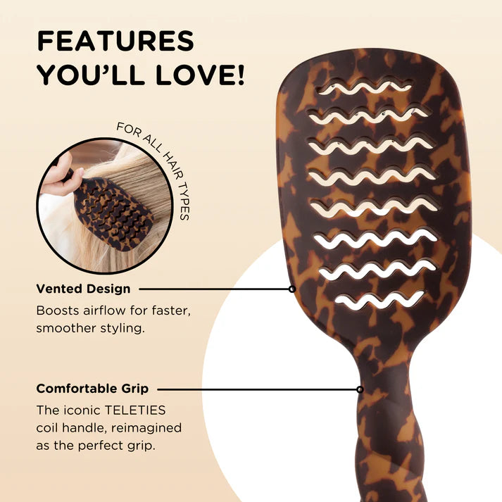 Vented Hair Brush (Tortoise)