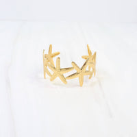 Meridian Starfish Cuff Bracelet Gold