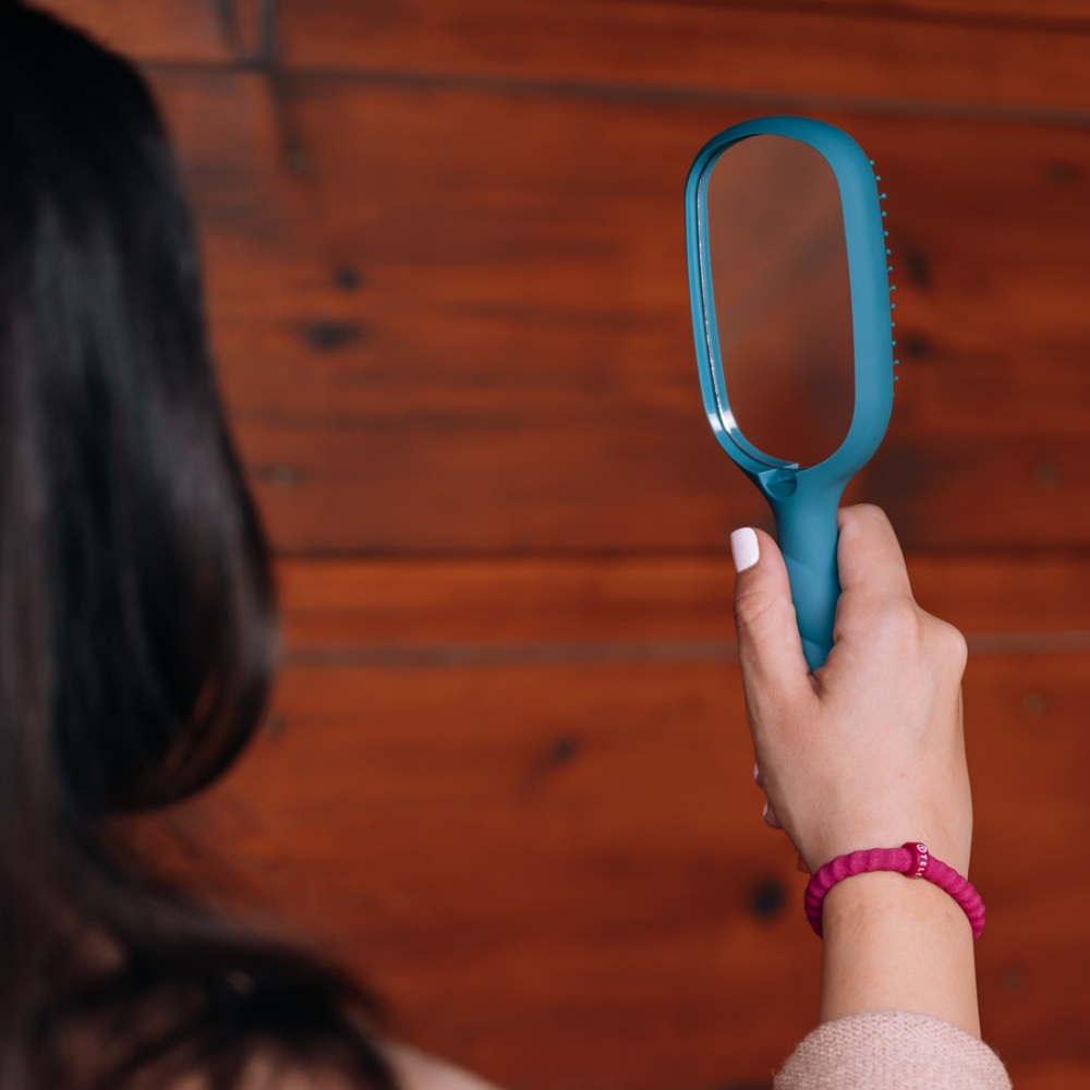 Detangler Brush For Thick Hair (Teal With It)