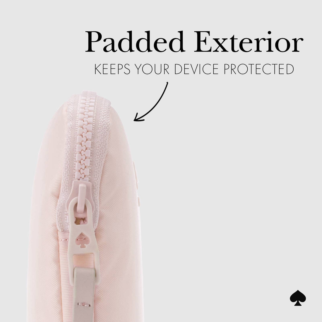 Kate Spade Puffer Laptop Sleeve 14" Chalk Pink