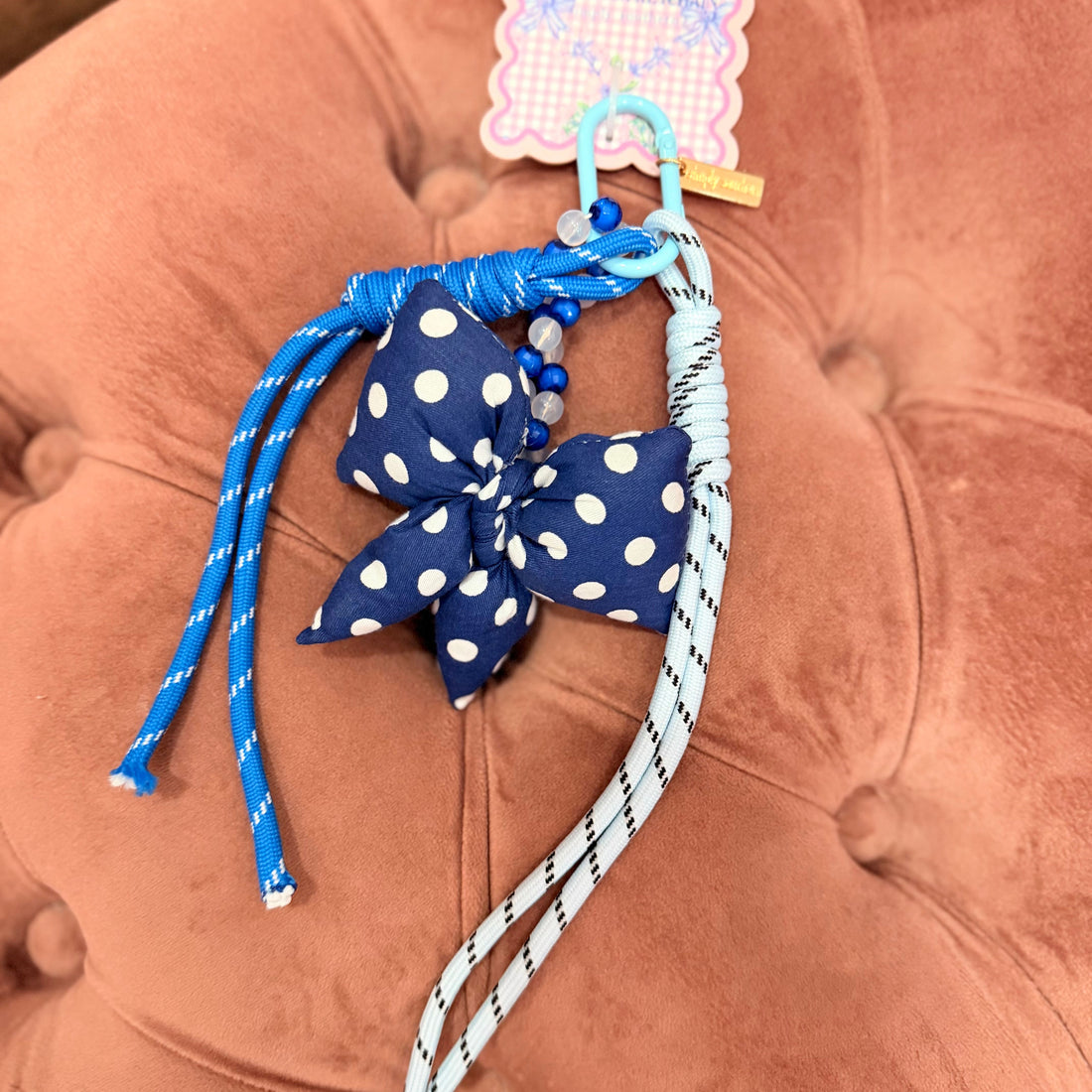 Bow Bag Charm (Navy)