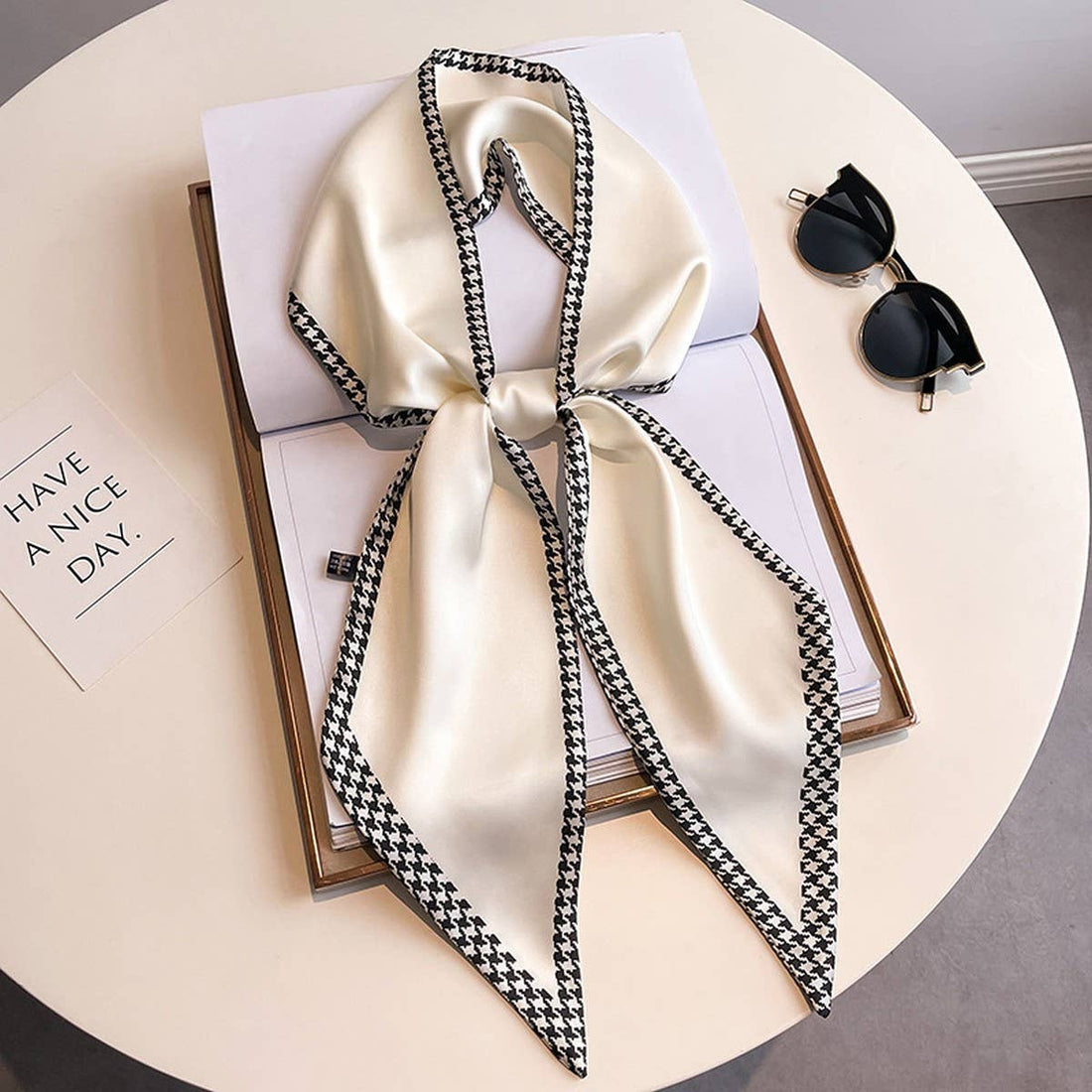 Silk Scarf (Houndstooth)