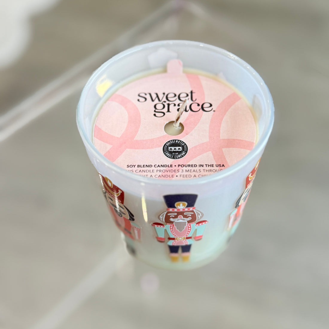 Sweet Grace Nutcracker Candle