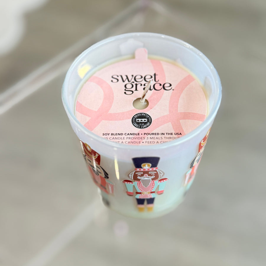 Sweet Grace Nutcracker Candle
