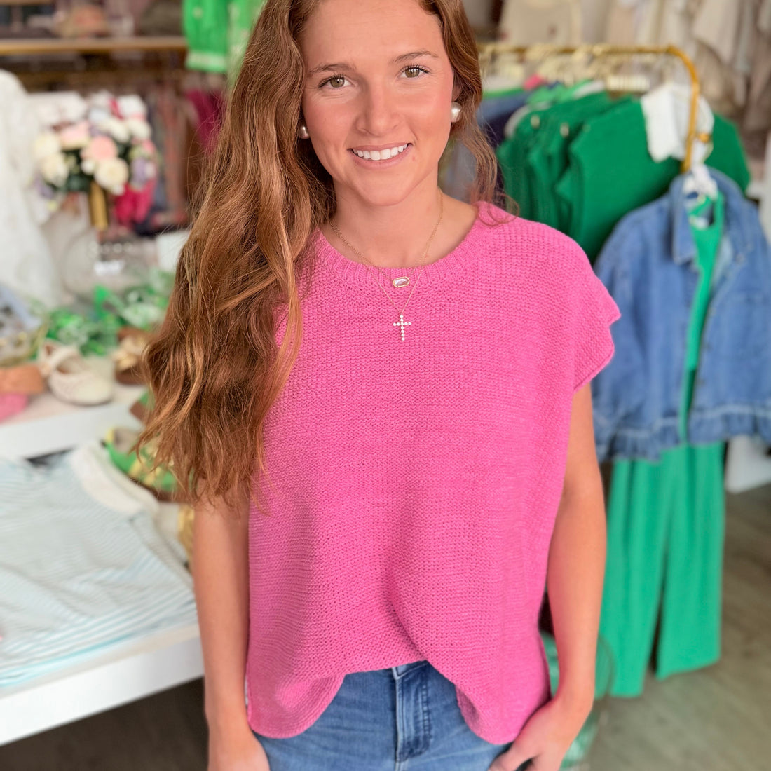 Anne Sweater Top (Pink)