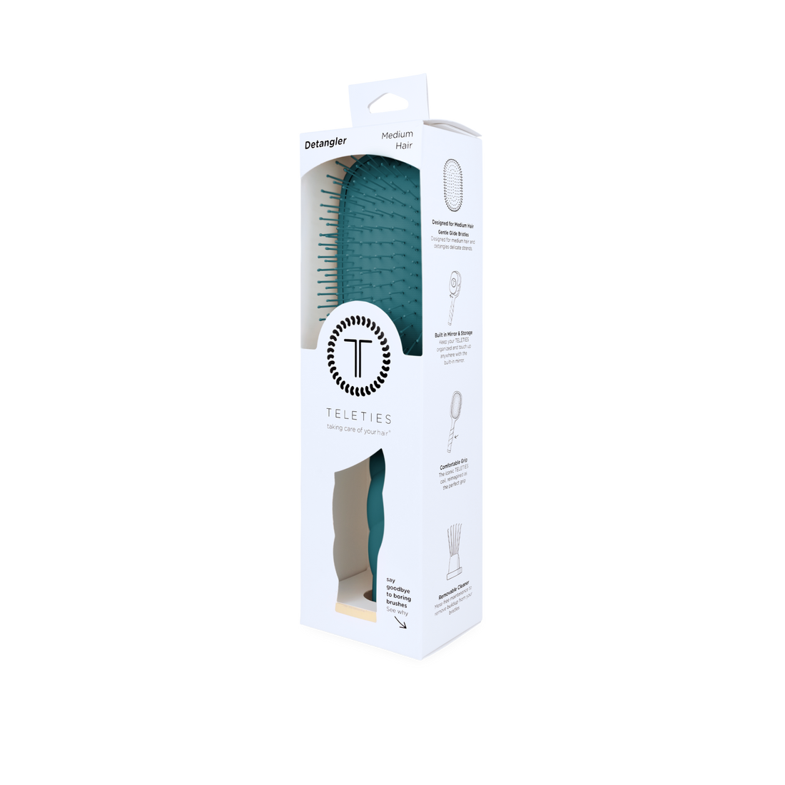 Detangler Brush For Medium Hair (Teal With It)
