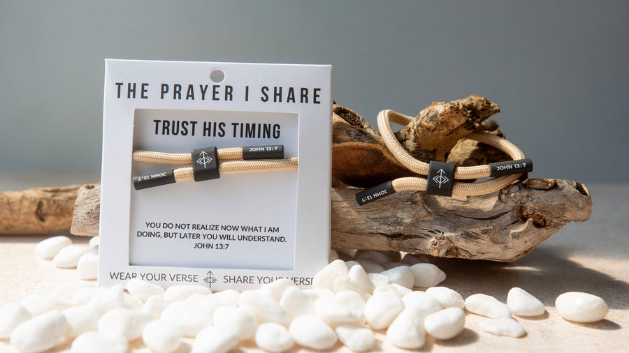 TRUST HIS TIMING Christian Cord Bracelet